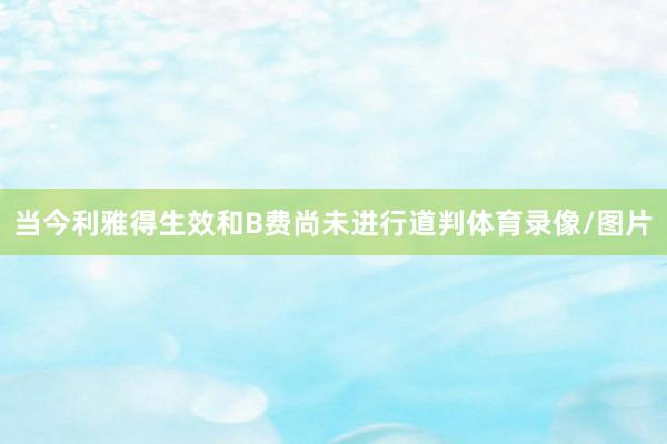当今利雅得生效和B费尚未进行道判体育录像/图片
