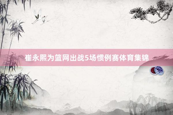 崔永熙为篮网出战5场惯例赛体育集锦