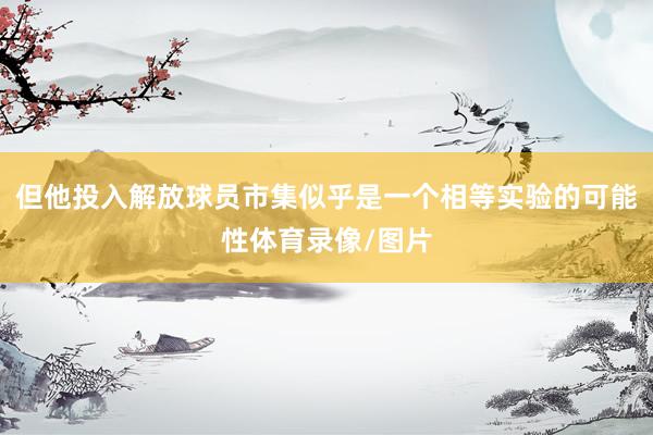 但他投入解放球员市集似乎是一个相等实验的可能性体育录像/图片