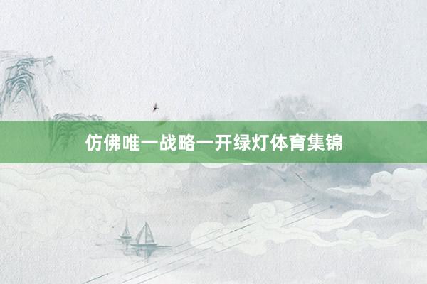 仿佛唯一战略一开绿灯体育集锦