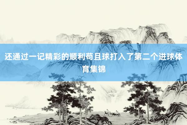 还通过一记精彩的顺利苟且球打入了第二个进球体育集锦