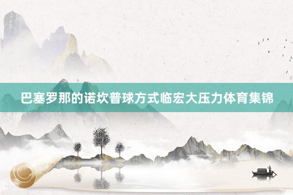 巴塞罗那的诺坎普球方式临宏大压力体育集锦