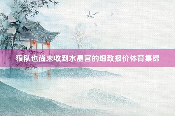 狼队也尚未收到水晶宫的细致报价体育集锦