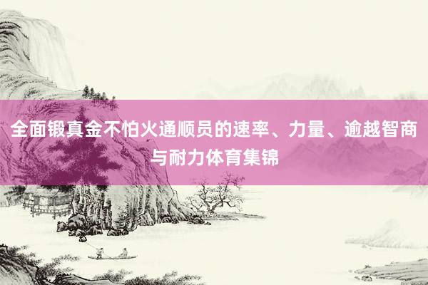 全面锻真金不怕火通顺员的速率、力量、逾越智商与耐力体育集锦