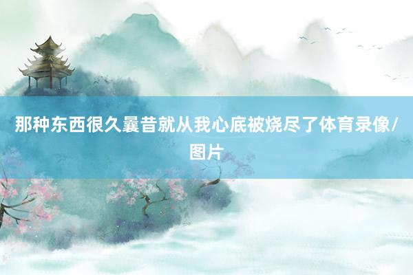 那种东西很久曩昔就从我心底被烧尽了体育录像/图片