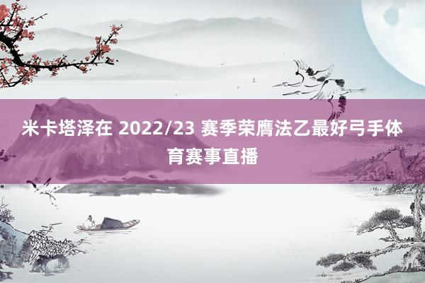 米卡塔泽在 2022/23 赛季荣膺法乙最好弓手体育赛事直播