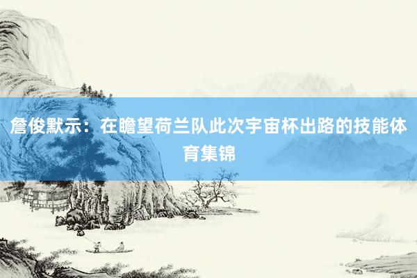 詹俊默示：在瞻望荷兰队此次宇宙杯出路的技能体育集锦